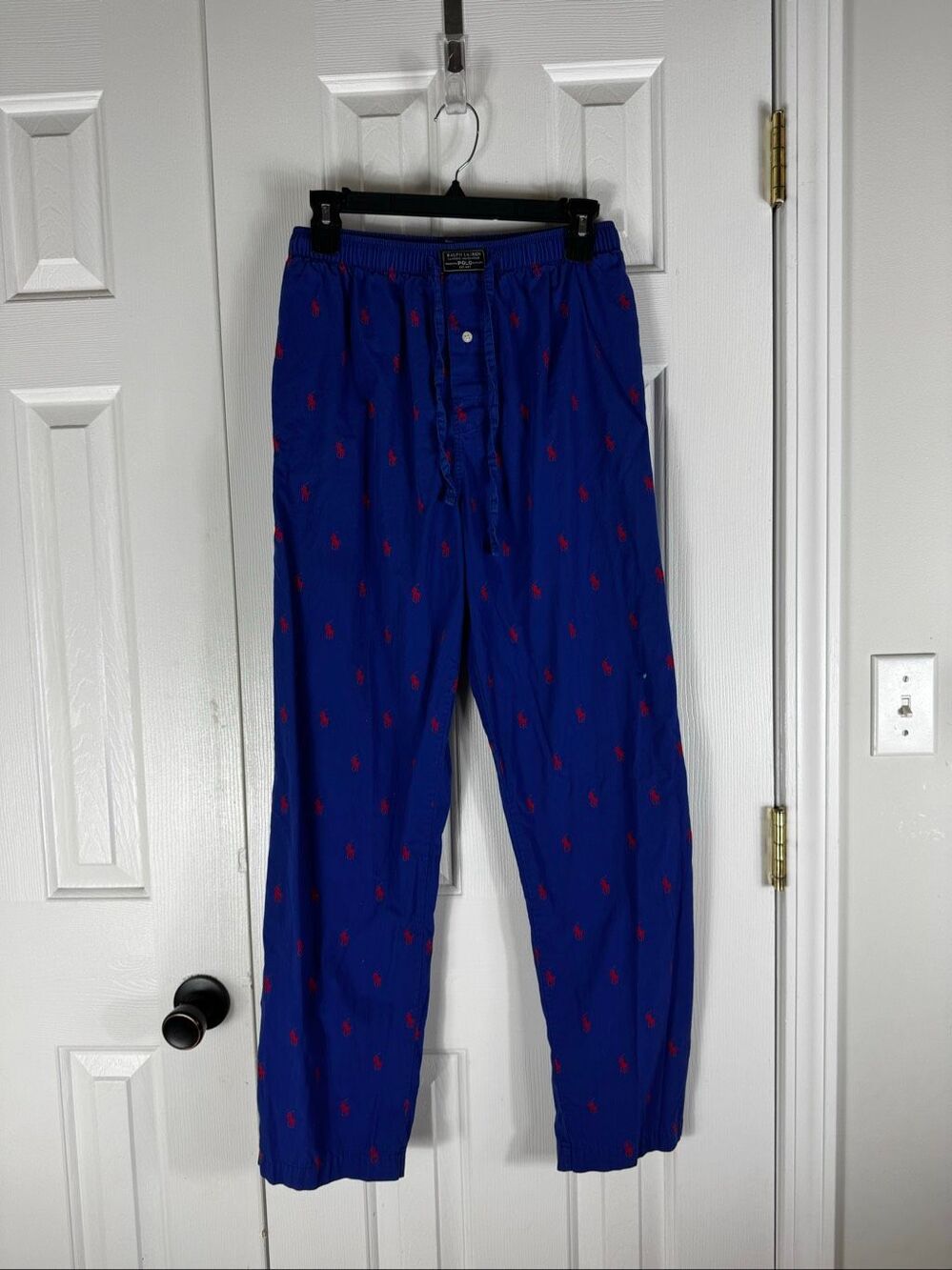 Ralph Lauren All Over Pony Print Mens Cotton Pants Size Small